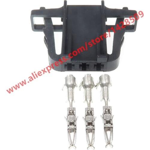 5 Sets 3 Pin Auto Horn Socket 1.5 Automotive Wire Connector Door lamp Tail lights plug For VW Skoda 3B0972703