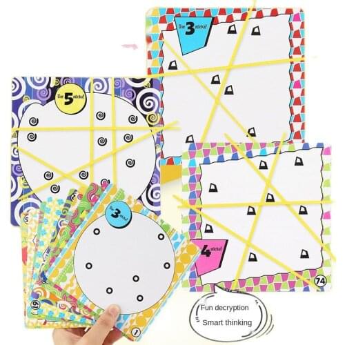 Strip Split Card Decryption Logic Thinking Training Interactive Science Entertainment Tabletop Game Educational Toys For Kids
