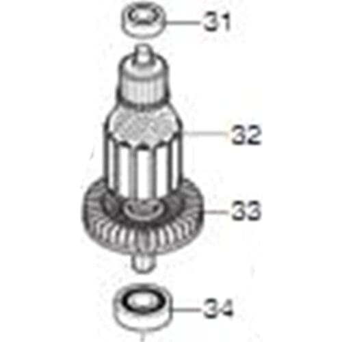 AC220-240V MAKITA 519261-6 Rotor Motor Armature for UH550DWBE UH650DWBE Rotor