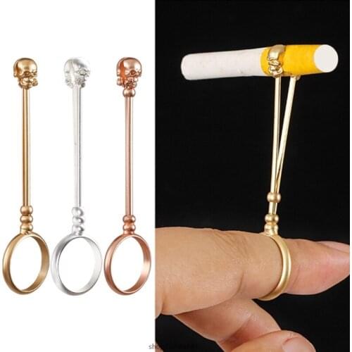 Free Shipping 17mm/0.67Inch Metal Elegant Smoker Holder Ring Cigarette Holder for Women and Men, Gold/Rose Gold/Silver Wholesale