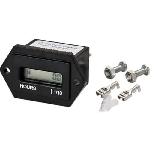 Digital LCD Hour Meter DC 4.5-90V For Any Engine Lawn Mower Tractor Truck Forklift Marine Marine ATV Motorcycle Snowmobile Jet S