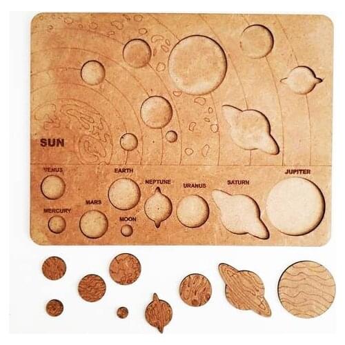 Wood Can Be Painted 3D Solar System Jigsaw Educational And Tutorial Planetary Science Find Paint Wear