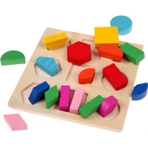 Baby Kids Wooden Geometric score Board Puzzle Early Learning Educational Toy Puzzles Montessori Wooden Puzzle Toys Boys