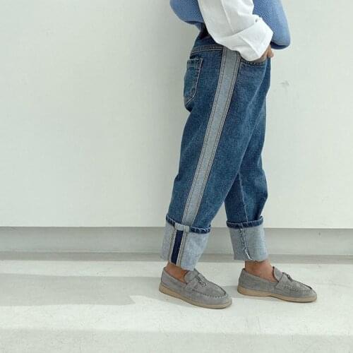 Childrens autumn wear new casual pants for boys and girls baby Korean fashionable loose denim trousers