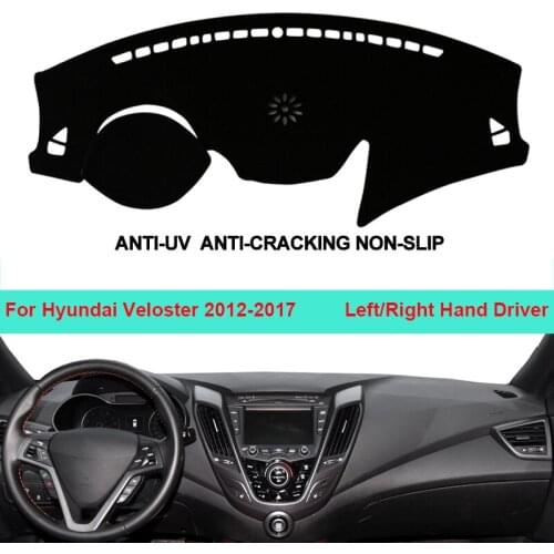 For Hyundai Veloster 2012 - 2017 2 Layers Car Dashboard Cover Carpet Cape Rug Pad Carpet Dashmat Sun Shade 2016 2015 2014 2013