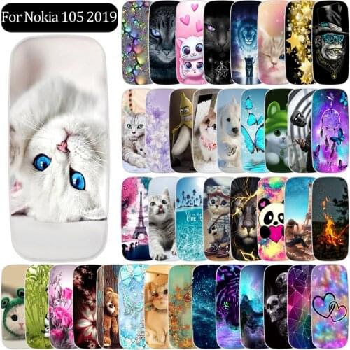For Nokia 105 2019 Case Silicone Back Cover Case For Nokia 105 2019 TA-1203 1.77 inch Funda Coque Capas Shell Bag Bumper Protect