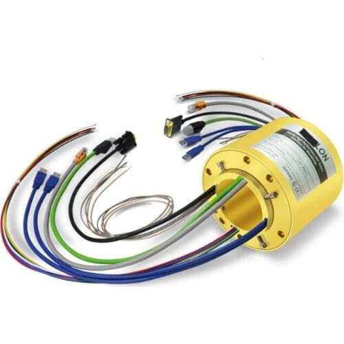 Via 2 Way Thermocouple Signal Slip Ring Collector Ring Aperture 12.7-50MM Heater Slip Ring