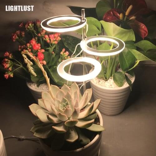 Phytolamp For Plants Angel Three Ring Grow Light DC5V USB Led Full Spectrum Lamp For Indoor Plant Seedlings Home Flower