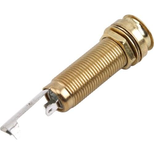 Guitar Endpin Jack Dual Track Plug Sockets End Pin Output 6.35mm Jack Output Copper Material For Acoustic Electric Guitar