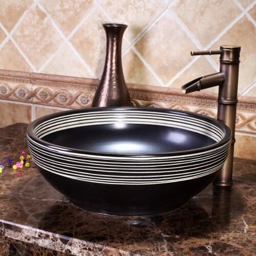 Artistic hand maded modern home decoration ceramic porcelain wash basin