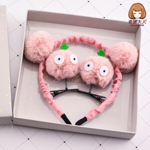 Lovdarling Plush Ball Sells Cute Gadgets Sets of Ears Cute Childrens Hairpin Birthday Gift Box Sets