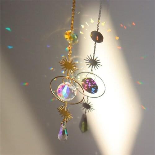Sun Catcher Crystal Home Boho Rainbow Maker Window Girl Decor Room Wall Car Decoration Curtain Chandelier Suncatcher room Decor