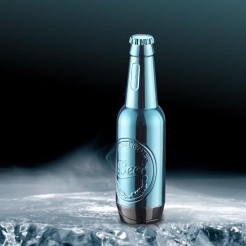 Mini Beer Botten Shape Open Fmale Lighter Inflatable Isqueiro Metal Butane Encendedores Cigarette Lighter Gadgets for Boyfriend