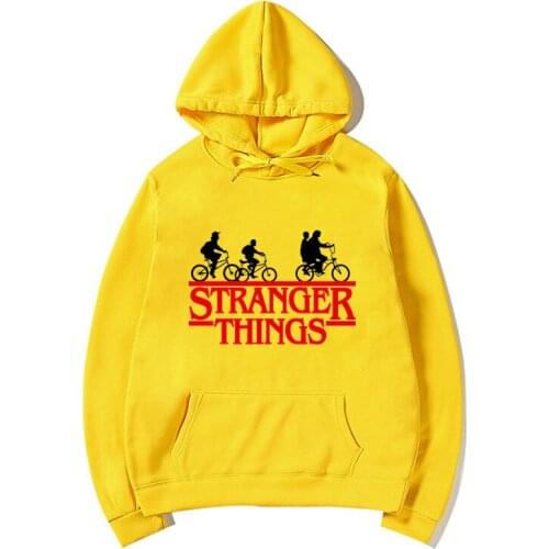 2020 Trendy Faces Stranger Things Hooded Mens Hoodies and Sweatshirts Oversized for Autumn with Hip Hop Winter Hoodies Men Brand