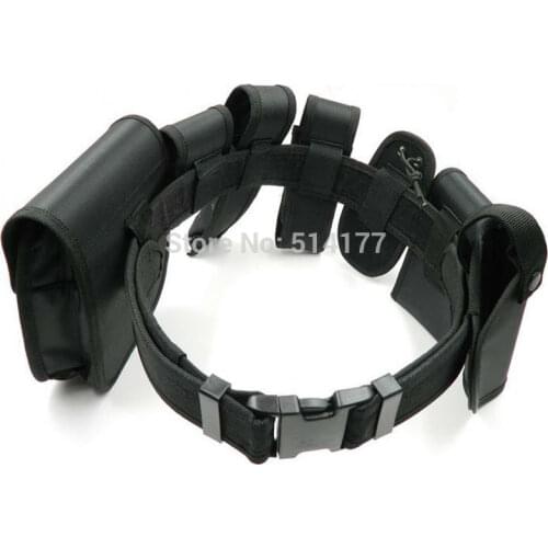 Outdoor Tactical Belt Multifunctional Security Belts Outdoor Training Polices Guard Utility Heavy Duty Combat Belts 8pcs/sets