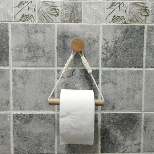 Wall Hangs Wooden Paper Towel Holder Rack Bedroom Sitting Room Toilet Adornment By Hand Decoracion Toilet Accessories