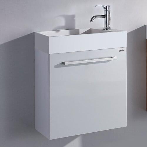 500mm Bathroom Blum Hings furniture Top Solid Surface Vanity Storage Cloakroom Wall Hung Cabinet 2073
