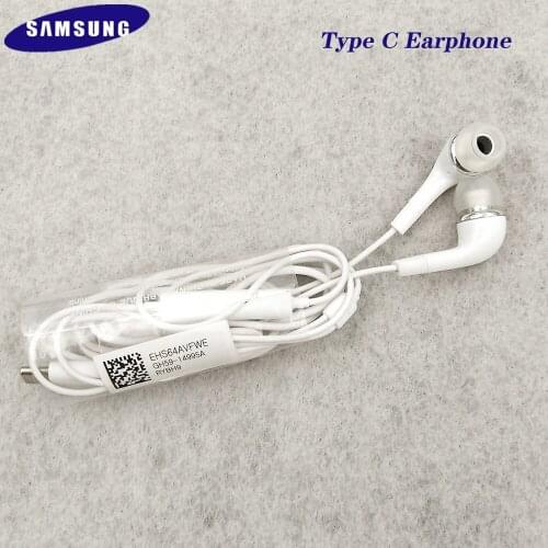 Samsung S21 S20 Note 10 Plus A80 A90 Type C Earphones In-ear Wired Mic Volume Control USB-C Headset For Galaxy Note 20 S21 Ultra
