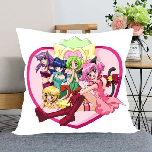New Arrival Tokyo.Mew.Mew Pillow Cover Bedroom Home Office Decorative Pillowcase Square Zipper Pillow cases Satin Soft No Fade