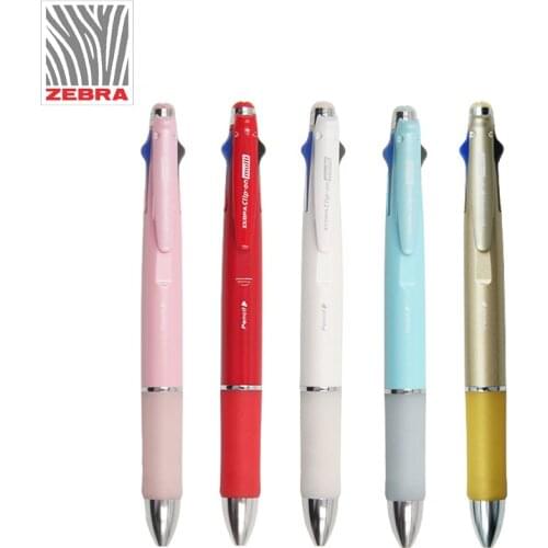 One Piece Zebra B4SA3 Clip-On 4 Color 0.7 mm Ballpoint Multi Pen (Black, Blue, Red, Green) + 0.5 mm Pencil