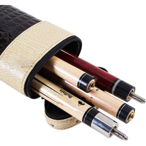 Original MEILIN 1/2 Pool Cue Case High Grade PU Material 4 Holes Brown&Black Billiard Carrying Bag Durable Billar Accessories