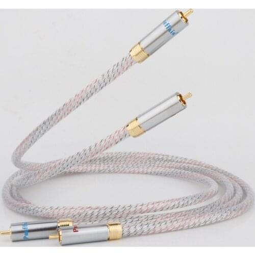 Preffair Top-rated Vahalla Audio Cable RCA Cable Silver Plated HiFi Interconnect Cable with 24K Gold Plated R1715 RCA Connectors