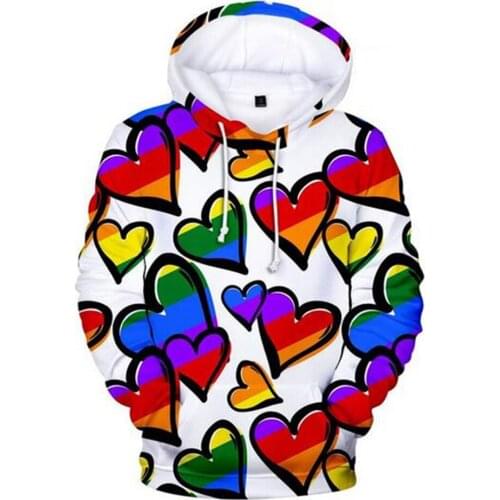 All-match Hot 2020 LGBT Love hoodies men/women Fashion Hip Hop LGBT pride Lesbian Gay Mens Hoodies Sweatshirt LGBT Flag 4XL