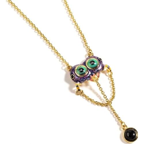 Simple Elegant Insect Series Jewelry Cute Spider Pendant Necklaces For Women Enamel Glaze New Accessories Good Gift