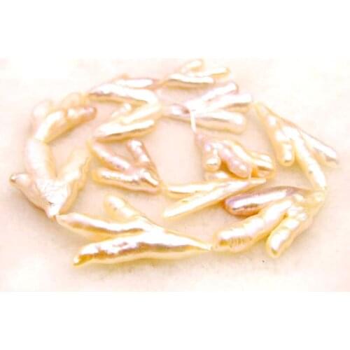 Qingmos 20*30mm Baroque Chicken Toe Freshwater Pink Pearl Loose Beads for Jewelry Making Necklace DIY Necklace Strands 14'' l733