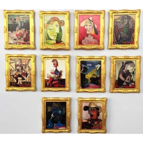 QIQIPP French and Spanish abstract painter painted tourist souvenirs magnetic refrigerator collection gift