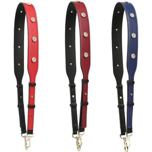 Brand crossbody bag strap wide shoulder strap for bag accessory vintage strap leather for handbag solid sac bandouliere femme