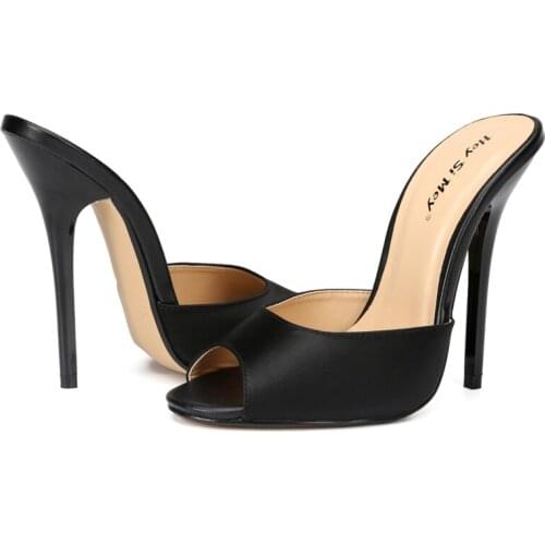 Women Patent Leather Ultra Sexy High Heels Slippers Fashion Ladies Pole Dancing Shoes Size 44 Womens Shoes Red