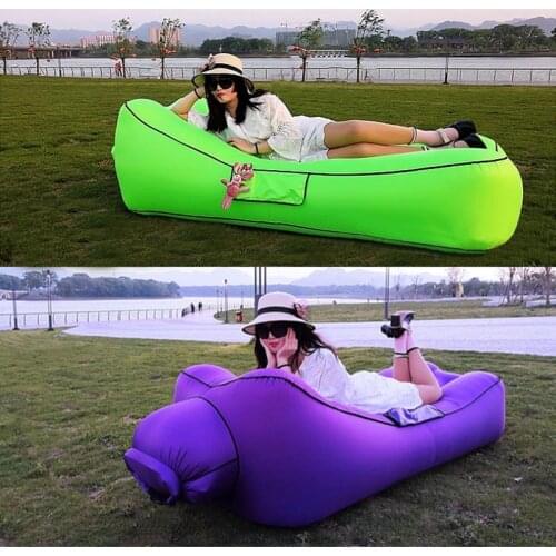 Arries Outdoor Sleeping Bag Inflatable Sofa for Tourism Camping Mattress Beach Lazy Bag Bed Air Hammock Bed Camp Fishing Chair