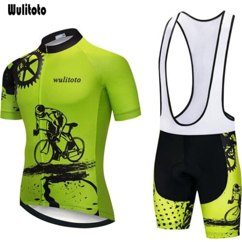 WULITOTO Outdoor summer Short Sleeve set MTB Cycling Jersey Bicycle Top Shirt For Men