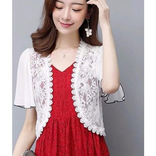 Women Summer Kimono Cardigan Beach Lace Chiffon Sunscreen Shawl Outwear Casual Long Sleeve Shirts Tops Plus Size 5XL
