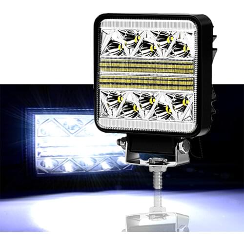 1pcs Working Light Bar 102W Car LED 12v 24v Motorcycle High Beam Fog Lights Offroad Pickup ATV 4WD SUV Truck Lamp Exterior Light