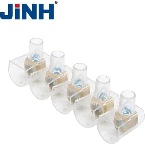 10MM2 Screw Terminal Connector Electrical Wire Connection 5 Position Terminal Strip Block