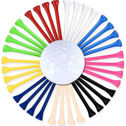 100 Pieces Wood Golf Tees Wholesale Driver Golf Balls Holder Training Accessories Wooden Golf Tees High Quality 54mm 2-1/8 INCH