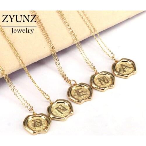 12PCS, Unique Letter Pendant Necklace Collar Charm Name Initial Alphabet Chain Choker Women Men Birthday Jewelry