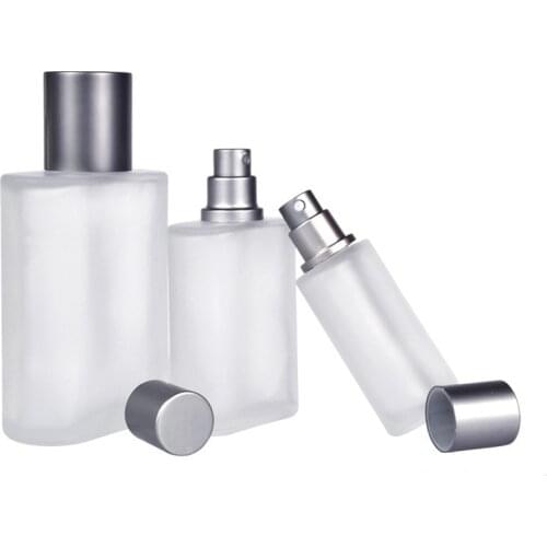 5pcs/lot Frosted 30ml 50ml Glass Empty Perfume Bottles Spray Atomizer Refillable Bottle Scent Case with Travel Size Portable