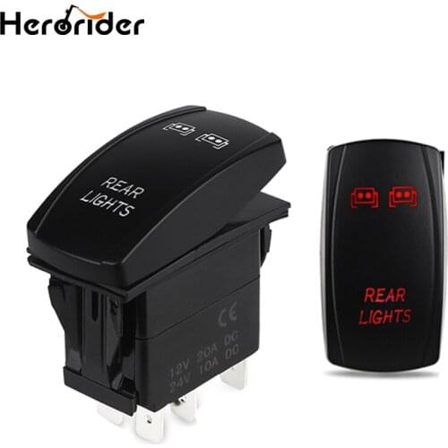 5pin Laser Push Button Rocker Toggle Switch Blue LED Bar Light Auto Led Light Bar Rocker Switch Waterproof 12V