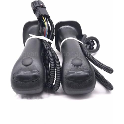 Free shipping Handle Joystick Assy Fit Excavator R130/150/215/225/335/385-7-9 Three-button joystick handle rubber console parts