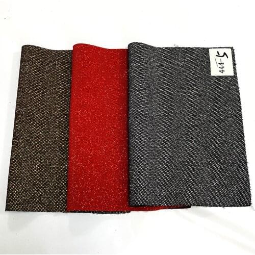 Dark Color Grid Glitter PU Faux Leather Fabric Sheet for Making Shoe/Bag/Clothing/Hair Bow/DIY Accessories