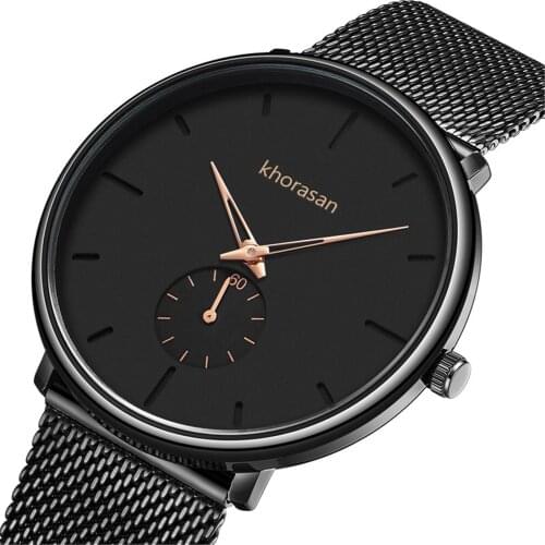Sleek Minimalist Fashion With Mesh Band Dial Mens Quartz Watch Gift Watch Minimalist Fashion Ultra Thin Watches Luxury Fashion