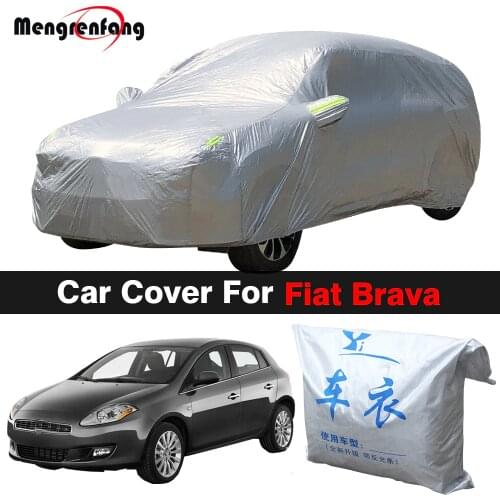 Full Car Cover Auto Outdoor Anti-UV Sun Shade Snow Rain Dust Protection Cover For Fiat Brava Bravo Bravissimo