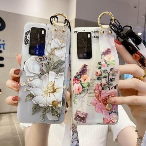 Flower Wristband Phone Case For Huawei Honor 9A P Smart Z Y8s Y5p Y6p Y9 Enjoy 9 X 10 Y7p Prime 2019 Max 40 lite E 20 Plus Cover