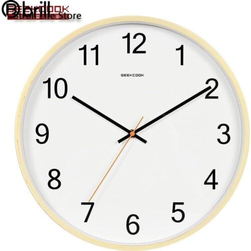 Wood Silent Wall Clock Modern Large Creative Nordic Big Wall Watches Home Decor Clocks Kitchen Simple Design Relojes Pared Gift