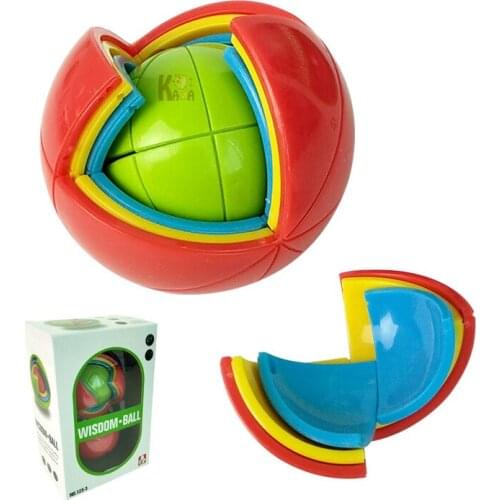 Children Early Educational Puzzle Toys Colorful Round Assembling Little Wisdom Ball Toys Safe Material Intelligence Development