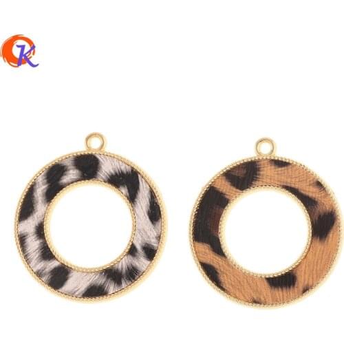 Cordial Design 60Pcs 30*33MM Jewelry Accessories/Charms/Ring Shape/Leopard Print Effect/DIY Making/Hand Made/Earring Findings