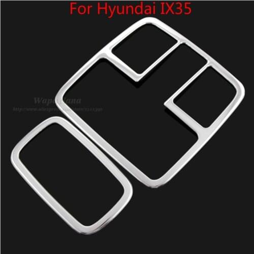 For Hyundai IX35 2011 2012 2013 2014 2015 High-quality stainless steel CAR Interior Reading Lamp decoration trim